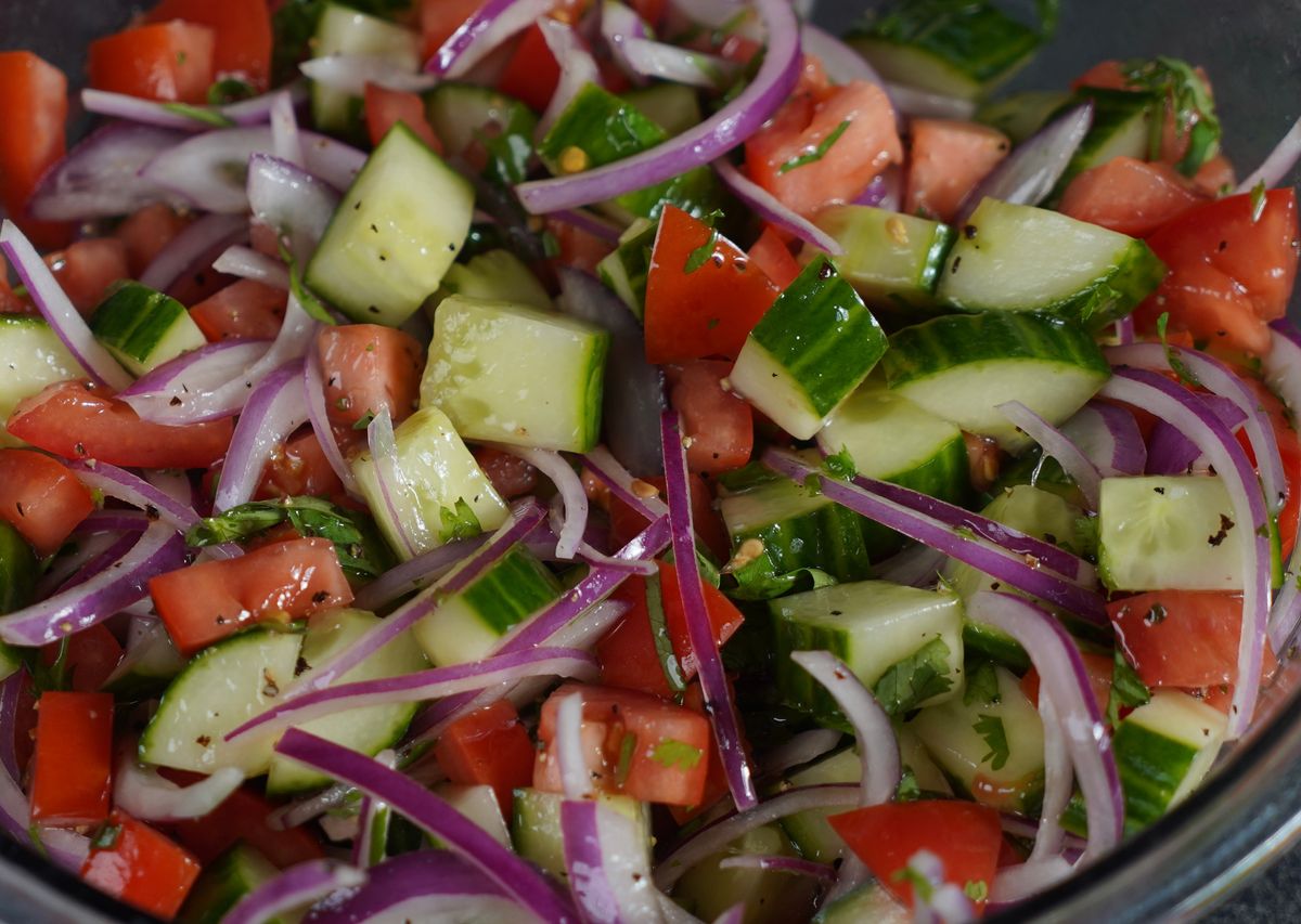 Fresh Cucumber and Tomato Salad